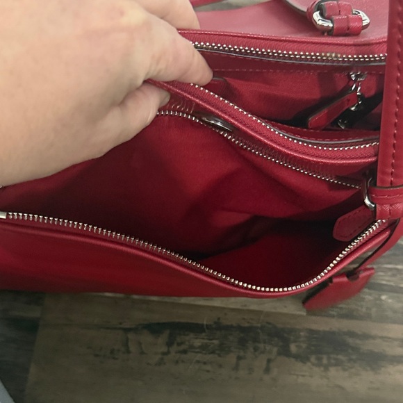 Coach Vibrant Red Leather Tote - Picture 5 of 7